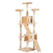 PawHut Cat Tree Cream 500 mm x 500 mm x 1700 mm