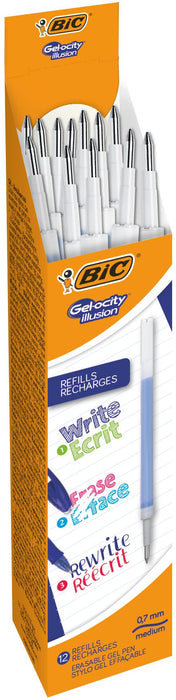 BIC Gel-ocity Illusion Pen Refill 0.35 mm Blue Pack of 12