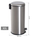 HOMCOM Bin 401 Stainless steel Black/Silver 29.2 x 62.9 cm