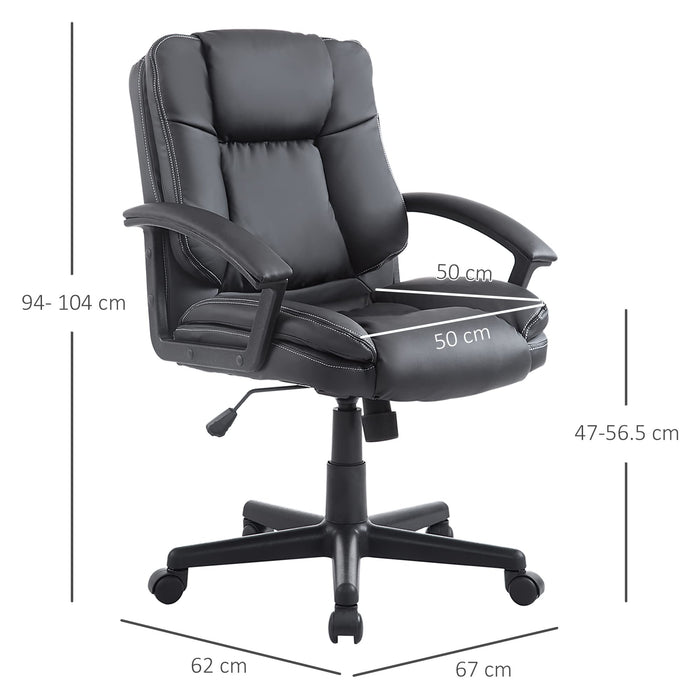 HOMCOM Office Chair 921-049BK Black 62 (W) x 67 (D) x 104 (H) mm