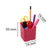 Exacompta Iderama Pen Box Plastic Raspberry 7.4 x 7.4 x 9.3 cm