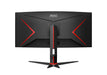 AOC Gaming U32G3X/BK - LED monitor - gaming - 32" (31.5" viewable) - 3840 x 2160 4K UHD (2160p) @ 144 Hz - IPS - 1000:1 - 1 ms - 2xHDMI, 2xDisplayPort - speakers - black, red