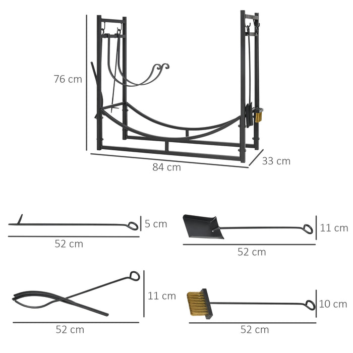 OutSunny Firewood Rack 842-129 Metal