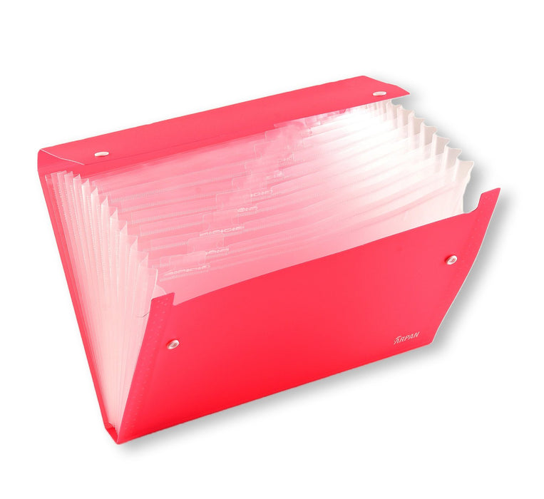 ARPAN A4 Expanding File Folder ST-9604 Pink Plastic 24 x 33 x 2 cm