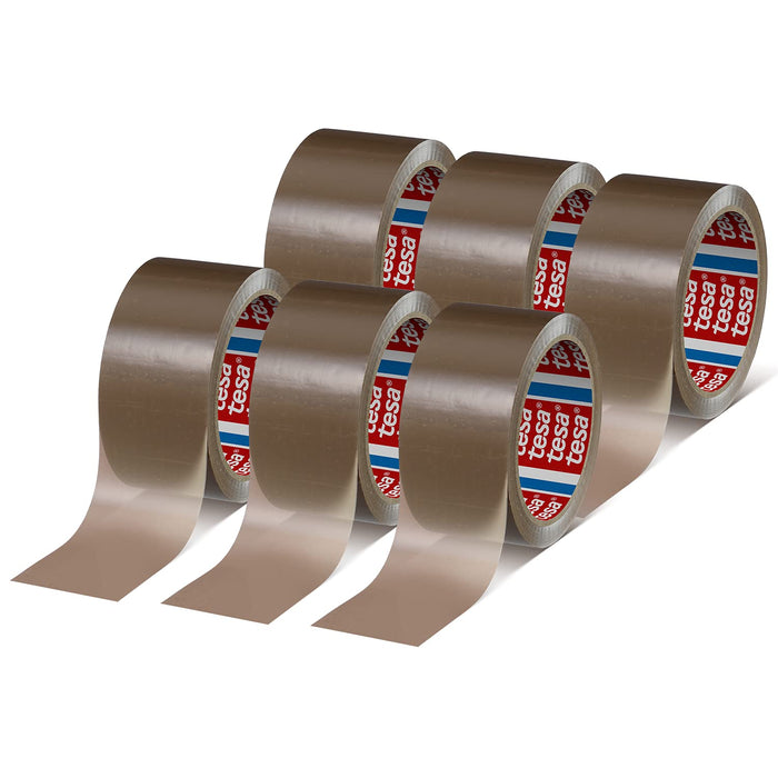 tesapack Tape tesapack Brown 50 mm (W) x 66 m (L) Plastic 4280 6 Rolls