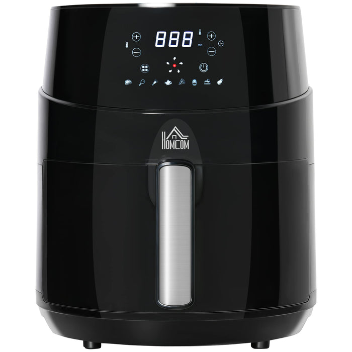 HOMCOM Air Fryer 4.5 L 1500 W Plastic, Steel Black