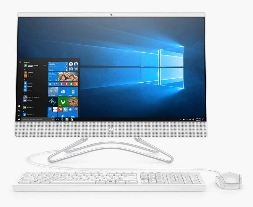 HP AIO 24-F1027NA All-in-One PC 23.8 inch AMD Ryzen 5 8 GB RAM 1000 GB HDD 256 GB SSD Windows 10 Home AMD Radeon Vega 8 White