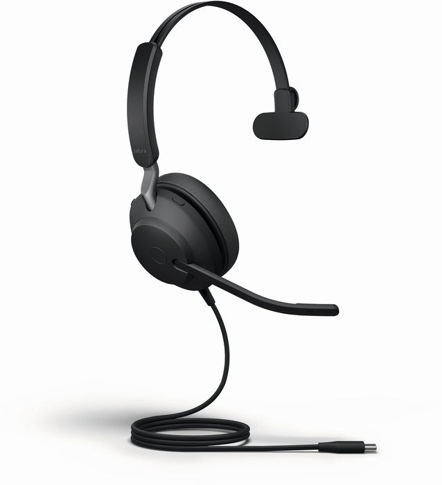 Jabra Evolve2 40 SE UC Mono - Headset - on-ear - wired - USB-C - noise isolating - Optimised for UC