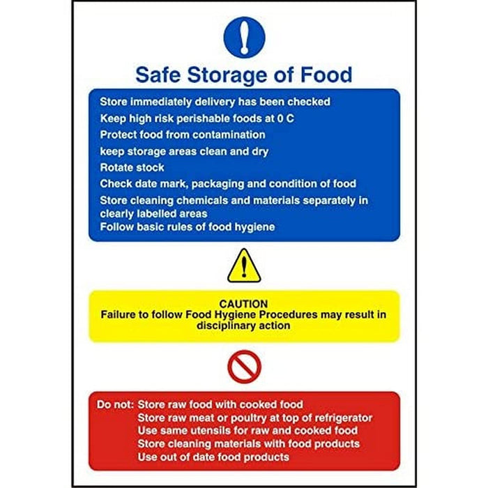 Catering Sign Safe Storage Vinyl 30 x 20 cm