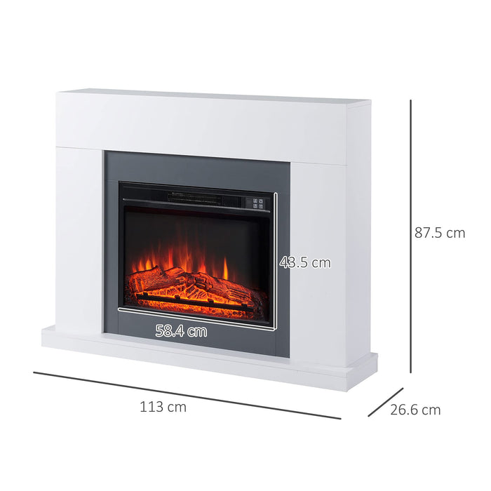 HOMCOM Electric Fireplace MDF (Medium-Density Fibreboard), Particle Board UK