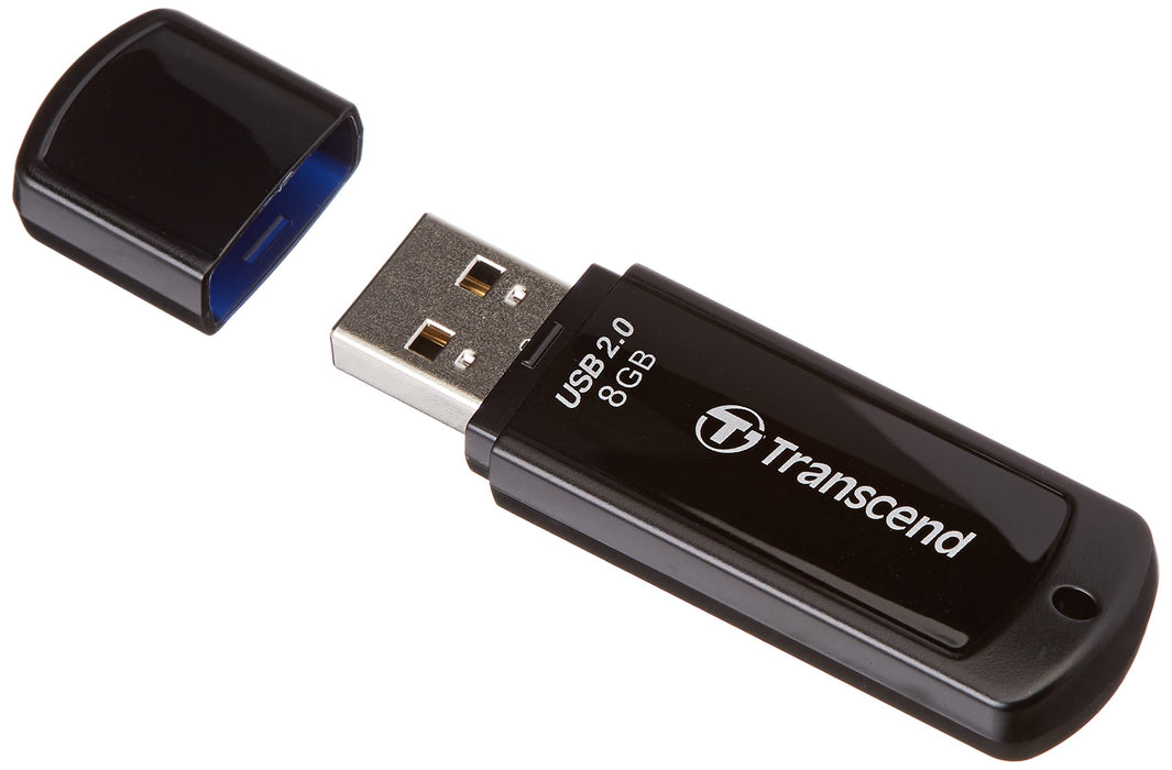 Transcend JetFlash 350 - USB flash drive - 8 GB - USB 2.0 - black