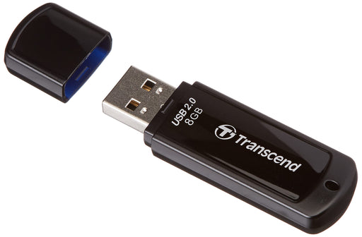 Transcend JetFlash 350 - USB flash drive - 8 GB - USB 2.0 - black