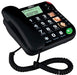 Maxcom Corded Telephone with LCD Display and Direct Photo Memory Buttons KXT480BB Black