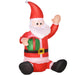 HOMCOM Christmas Santa Claus Inflatable White, Red 50 x 120 cm