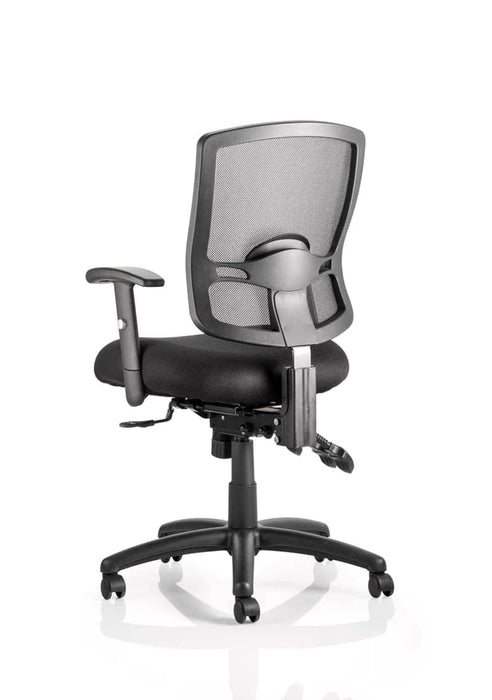 Dynamic Independent Seat & Back Task Operator Chair Height Adjustable Arms Portland III Black Back, Bergamot Cherry Seat Without Headrest Medium Back