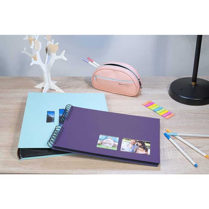 Exacompta Milano Photo Album Spiral Hardback Paper 22 x 32 x 3 cm Purple