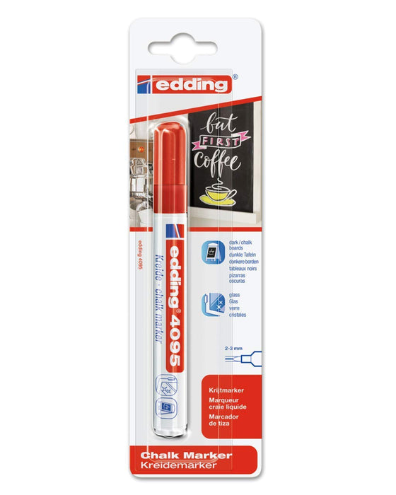 edding 4095 Chalk Marker Round Red