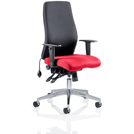 Dynamic Independent Seat & Back Posture Chair Height Adjustable Arms Onyx Ergo Bergamot Cherry Seat Without Headrest High Back