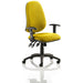 Dynamic Permanent Contact Backrest Task Operator Chair Height Adjustable Arms Eclipse Plus XL Senna Yellow Seat Without Headrest High Back