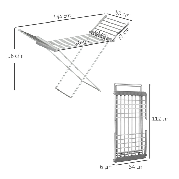 HOMCOM Clothing Rack ABS (Acrylonitril-butadieen-styreen),Aluminium Alloy, PP (Polypropylen) Silver 14.4 x 5.3 x 9.6 cm