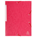 Exacompta 3 Flap Folder 17109H A4 Red 425gsm Pressboard 24x32cm Pack of 25