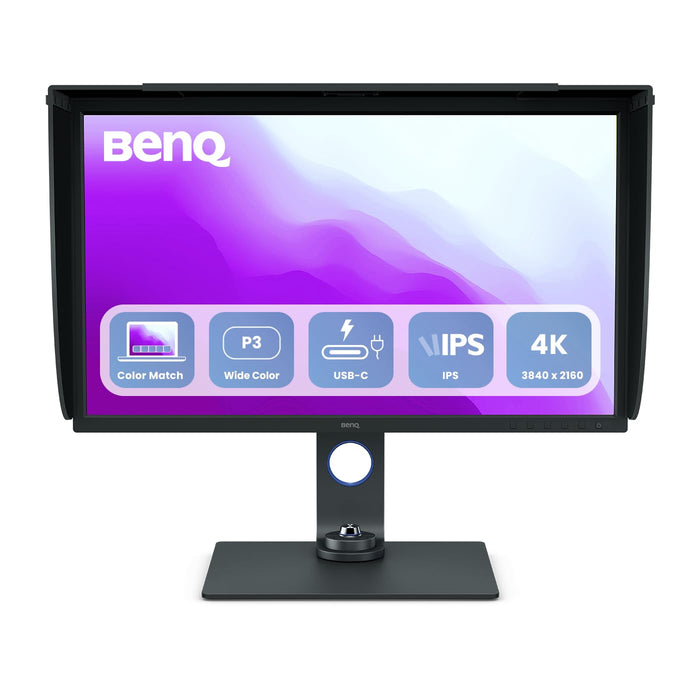 BenQ PhotoVue SW321C - SW Series - LED monitor - 32" - 3840 x 2160 4K UHD (2160p) @ 60 Hz - IPS - 250 cd/m² - 1000:1 - HDR10 - 5 ms - 2xHDMI, DisplayPort, USB-C - grey