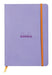 Rhodia Notebook 117409C A5 Ruled Glued Side Bound Faux Leather Soft Cover Iris 160 Pages 80 Sheets