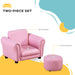 HOMCOM Kids Sofa Pink 410 x 54 mm