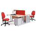 Rectangular Straight Desk with White MFC Top and Silver Frame Cantilever Legs Momento 800 x 800 x 725 mm