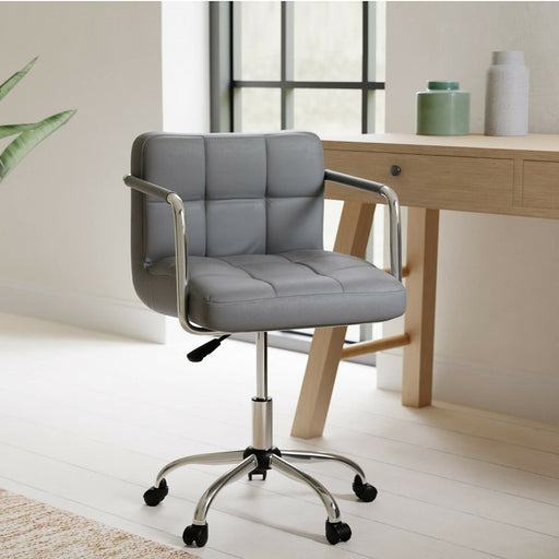 NEO Faux Leather Fixed Armrest Seat Height Adjustable Dark Grey 130 kg CUBE-OFFICE-DG 4,600 (W) x 4,600 (D) x 8,500 (H) mm