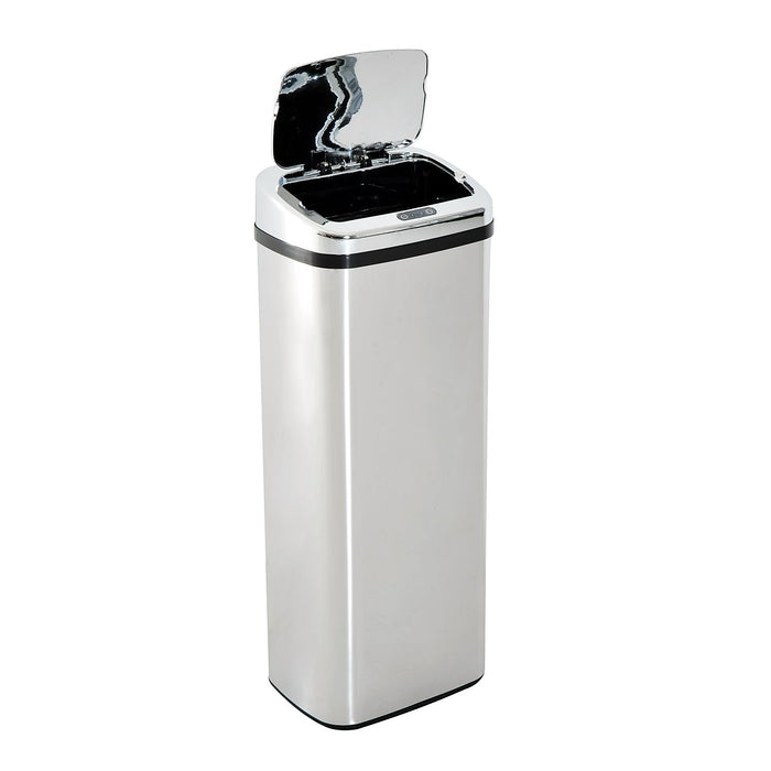 HOMCOM Trash Can 430 Stainless Steel Silver 25 x 84 cm