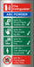 Fire Extinguisher Sign ABC Powder Aluminium 20 x 10 cm