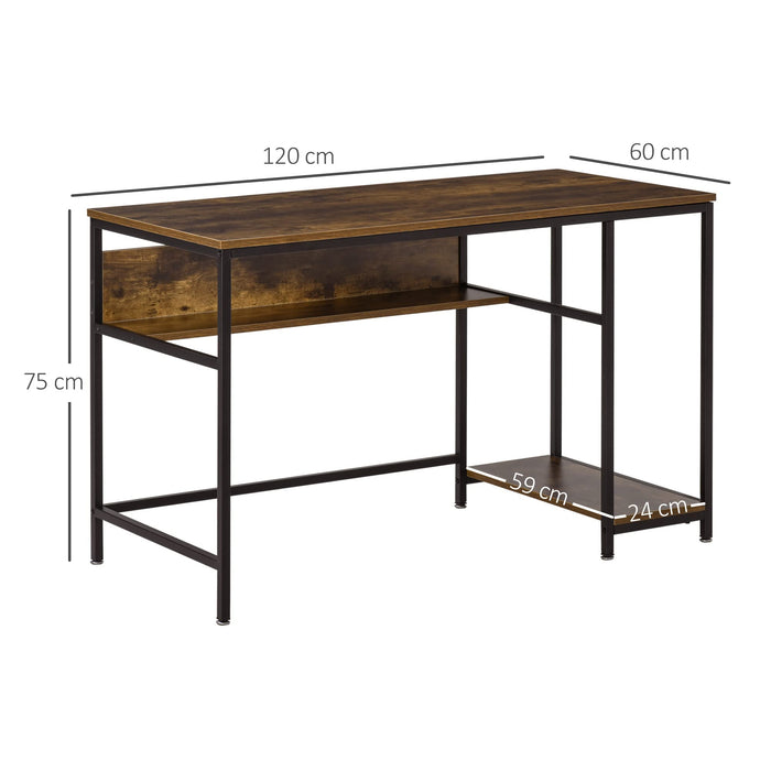 HOMCOM Computer Desk Brown 600 x 750 mm