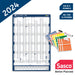 SASCO Annual Planner Unmounted 2024 Portrait Blue English 61 x 91.5 cm