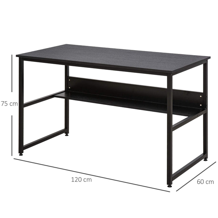 HOMCOM Writing Desk Black 600 x 750 mm