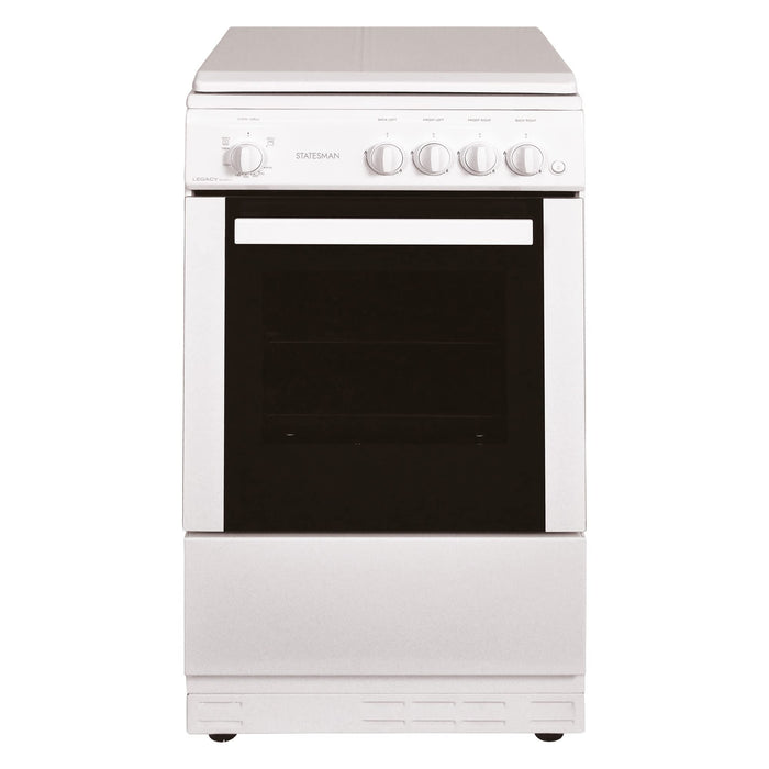 Statesman Gas Cooker with Lid LEGACY50GSLF 2100W White