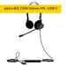 Jabra BIZ 2300 USB-C MS Duo - Headset - on-ear - wired - USB-C