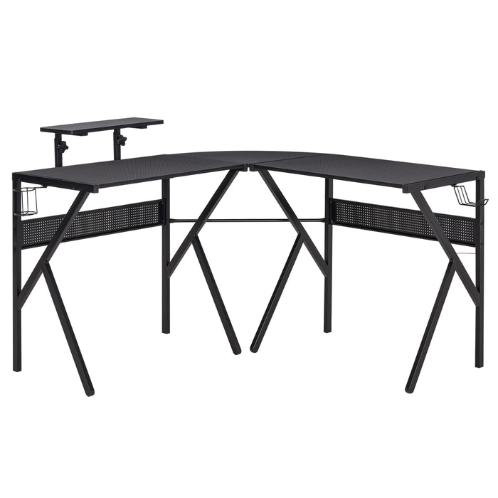 HOMCOM Gaming Desk Metal Black 1,250 x 750 mm