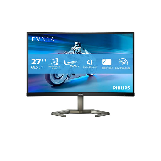 Philips 27M1C5200W - Evnia 5000 Series - LED monitor - gaming - curved - 27" - 1920 x 1080 Full HD (1080p) @ 240 Hz - VA - 300 cd/m² - 3000:1 - 0.5 ms - 2xHDMI, DisplayPort - textured black