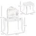 HOMCOM Kids' Dressing Table Set 311-037 MDF, Acrylic 40 (W) x 63 (D) x 85.5 (H) mm White