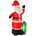 HOMCOM Christmas Santa Claus Inflatable Red 85 x 240 cm