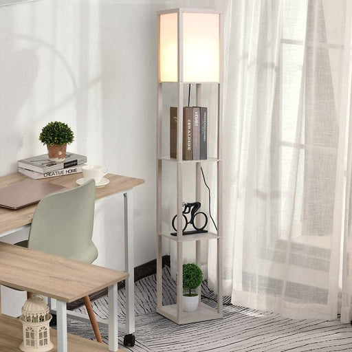 HOMCOM Floor Lamp White 260 x 260 x 1,600 mm