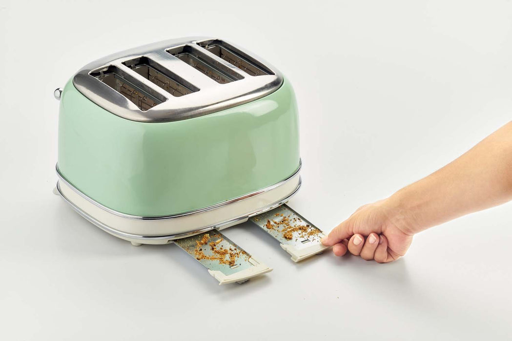 Ariete Toaster 4 Slices Stainless Steel Vintage 1600W Green