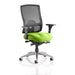 Dynamic Synchro Tilt Task Operator Chair Height Adjustable Arms Regent Black Back, Myrrh Green Seat Without Headrest High Back