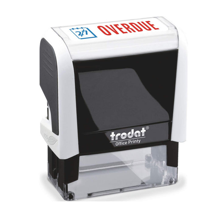 Tordat Printy 4912 Overdue Self-Inking Stamp 46 x 18mm Blue, Red