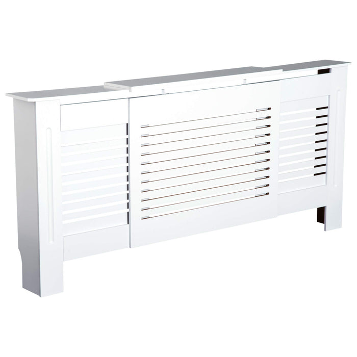 HOMCOM 140-204L x 21W x 83H cm MDF Radiator Cover MDF-White