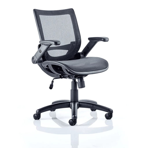 Dynamic Task Operator Chair Folding & Height Adjustable Arms Fuller Black Seat Without Headrest Medium Back