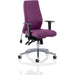 Dynamic Independent Seat & Back Posture Chair With Green Fabric Height Adjustable Arms Onyx Without Headrest High Back