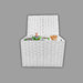 ARPAN Laundry Basket Plastic WB-9688S2 White 37 x 26 x 26 cm