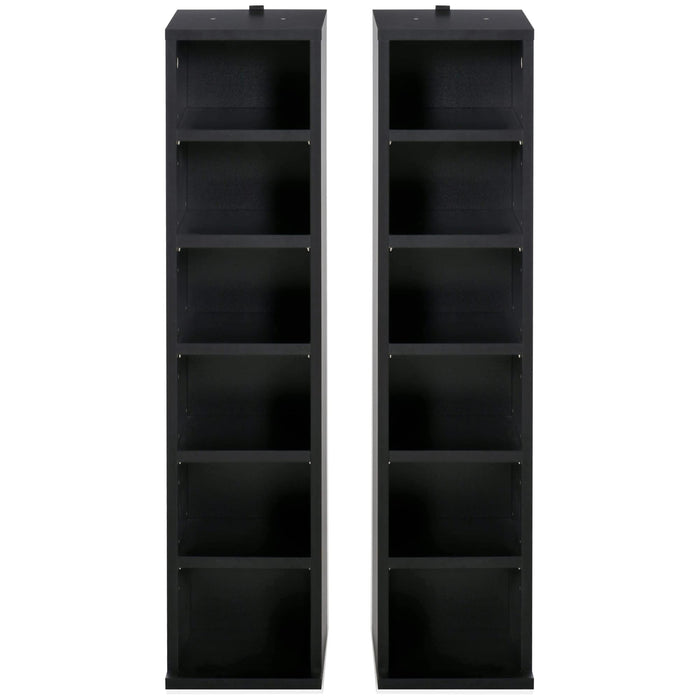 HOMCOM Bookcase Black 225 x 885 mm